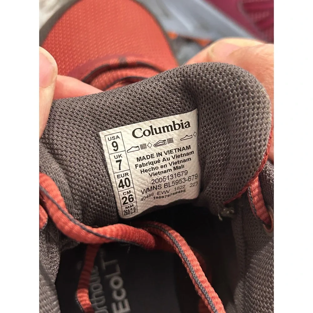 Columbia Peakfreak II Outdry  Hiking Shoes Red Orange Waterproof BL5953-679